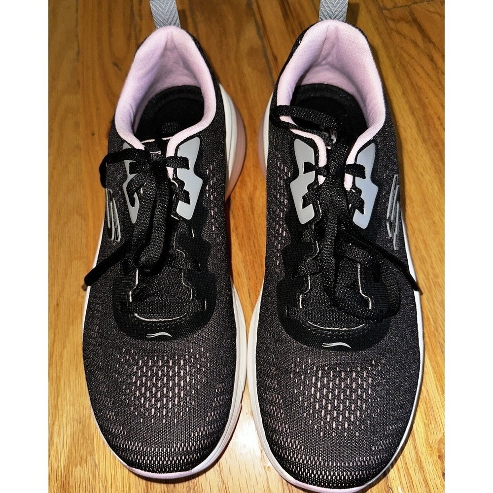 Skechers Skech Air Ladies Size 8.5 Black Pink Skech Air D Lux Memory Foam